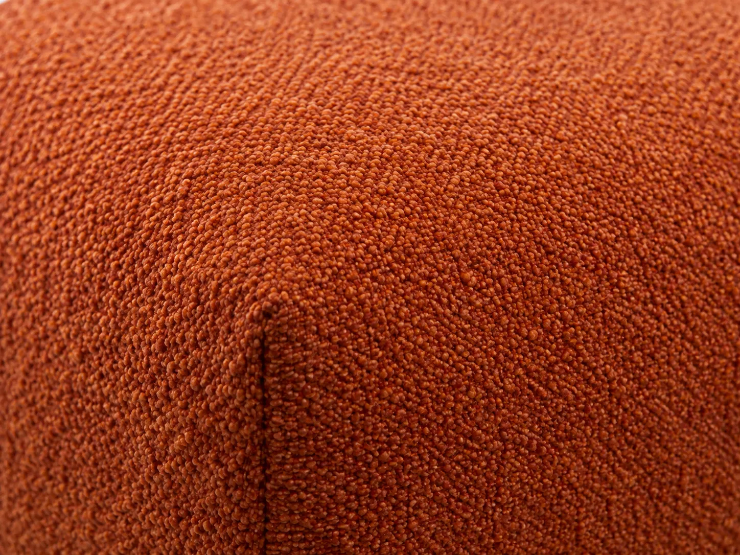 Orange Boucle Stool close up