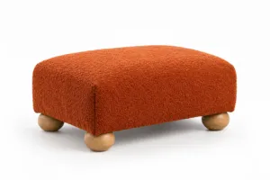 Orange Boucle Stool