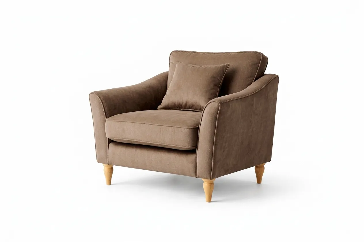 Buckingham chair Mocha side on