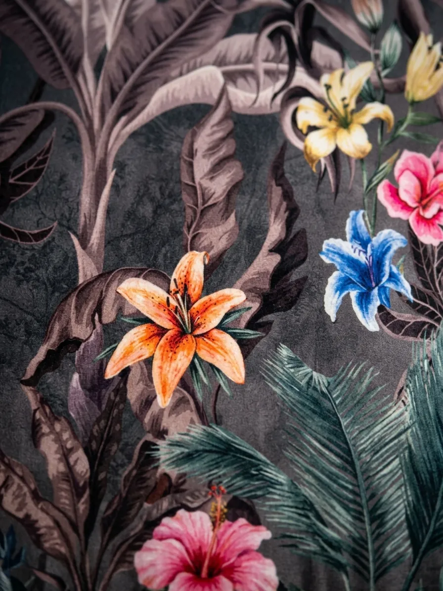 Dark Floral Scatter Cushion close up Dark Floral Scatter Cushion close up
