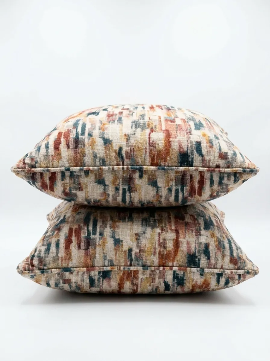 Water colour cushion stacked Water colour cushion stacked