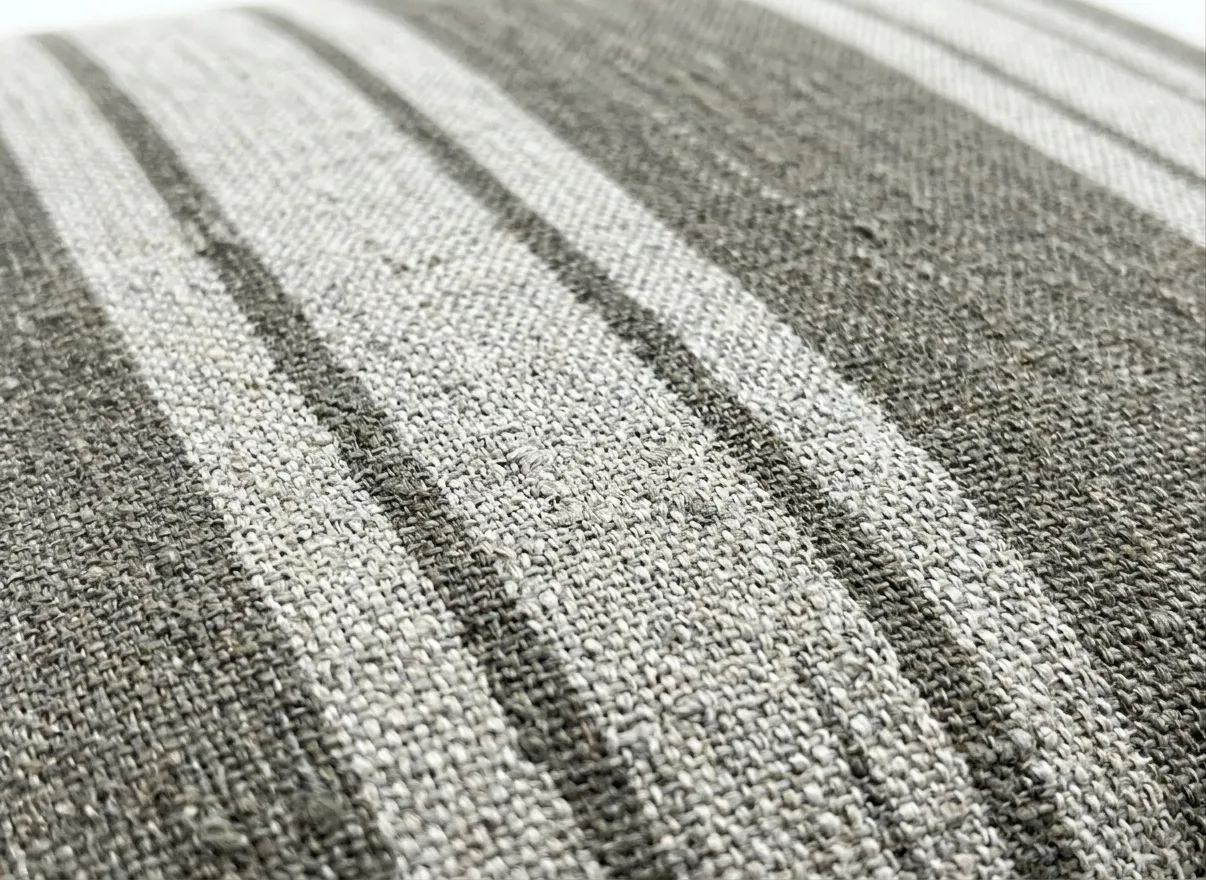 Green Stripe Cushion close up Green Stripe Cushion