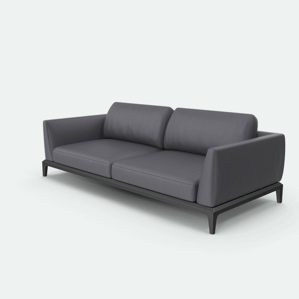 Dark Grey Leather Office Sofa.H03.2k 1 1024x1024