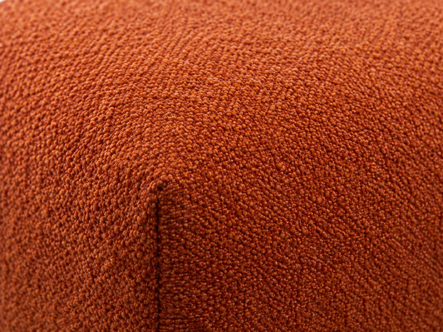 Orange Boucle Stool close up
