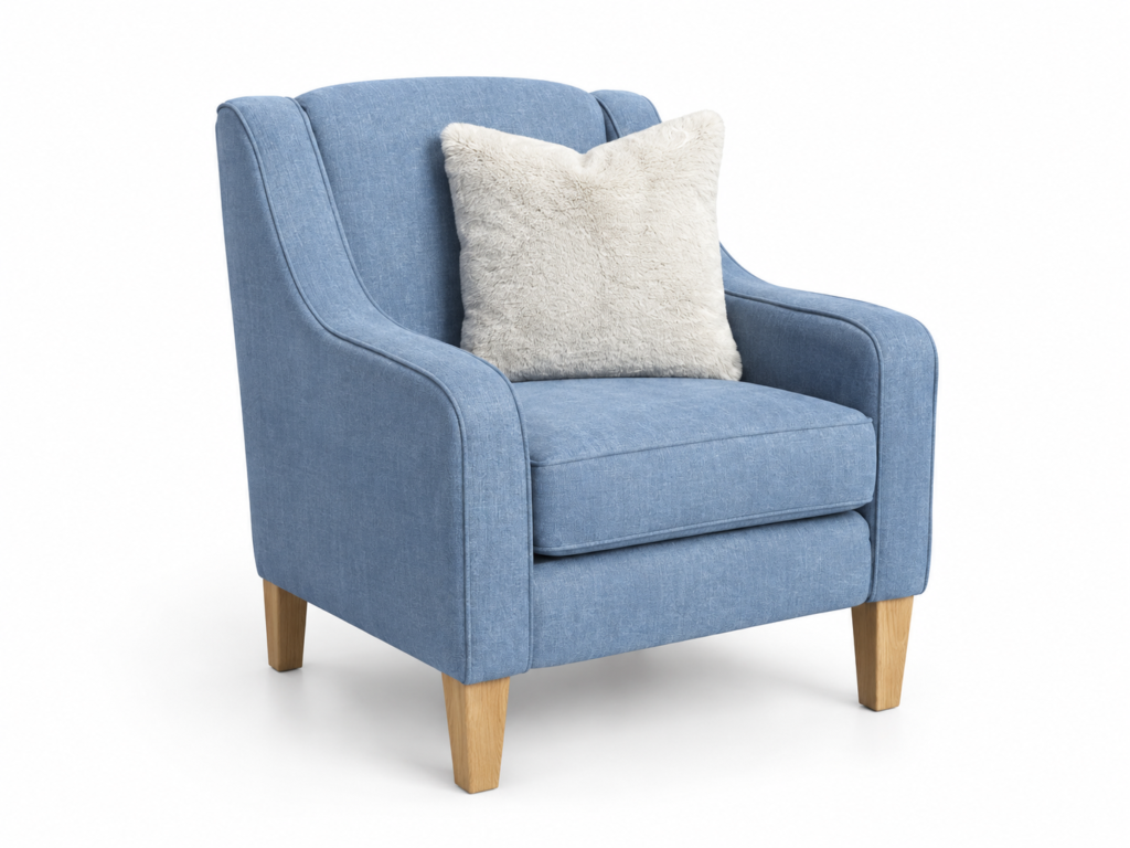 Knightsbridge blue accent chair