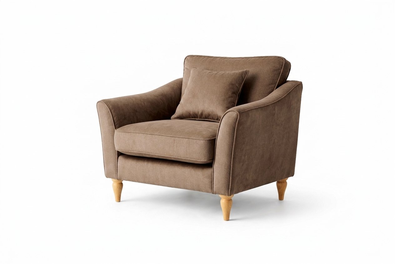 Buckingham chair Mocha side on