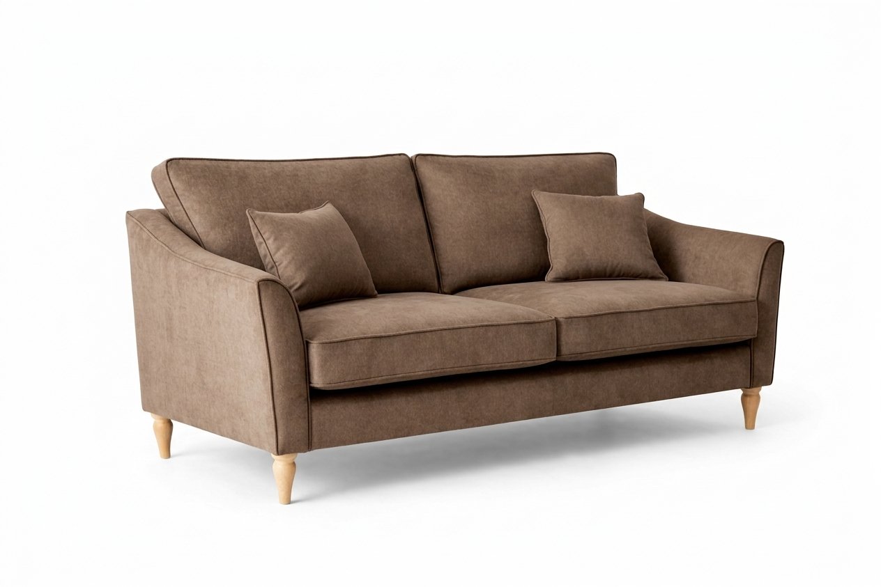 Buckingham 2 seater Mocha side on