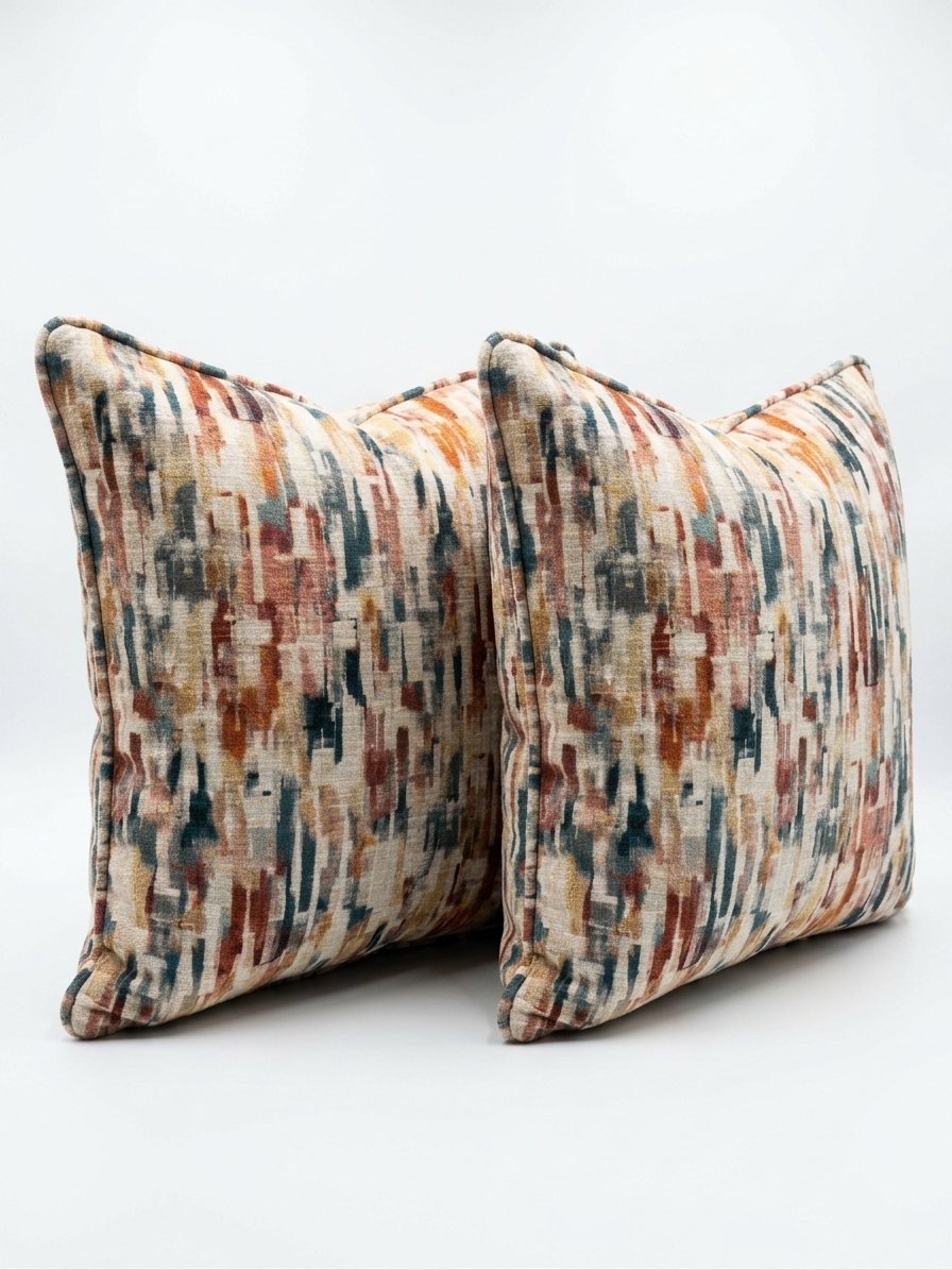 Water colour cushion x2